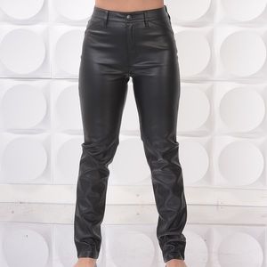 Free People High Rise Skinny Faux Leather Pants | Never worn | Sz 0